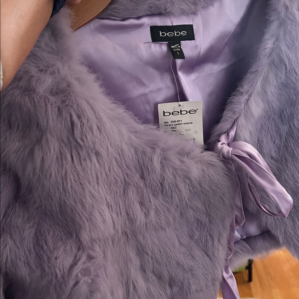 Bebe Lavender Rabbit teddy Jacket - Picture 5 of 5